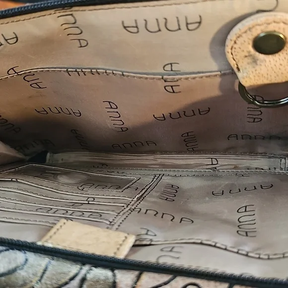 Anna By Anuschka Hand Painted Floral Shoulder Crossbody Leather Bag - Picture 12 of 16